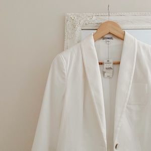 Express White Cotton Blazer